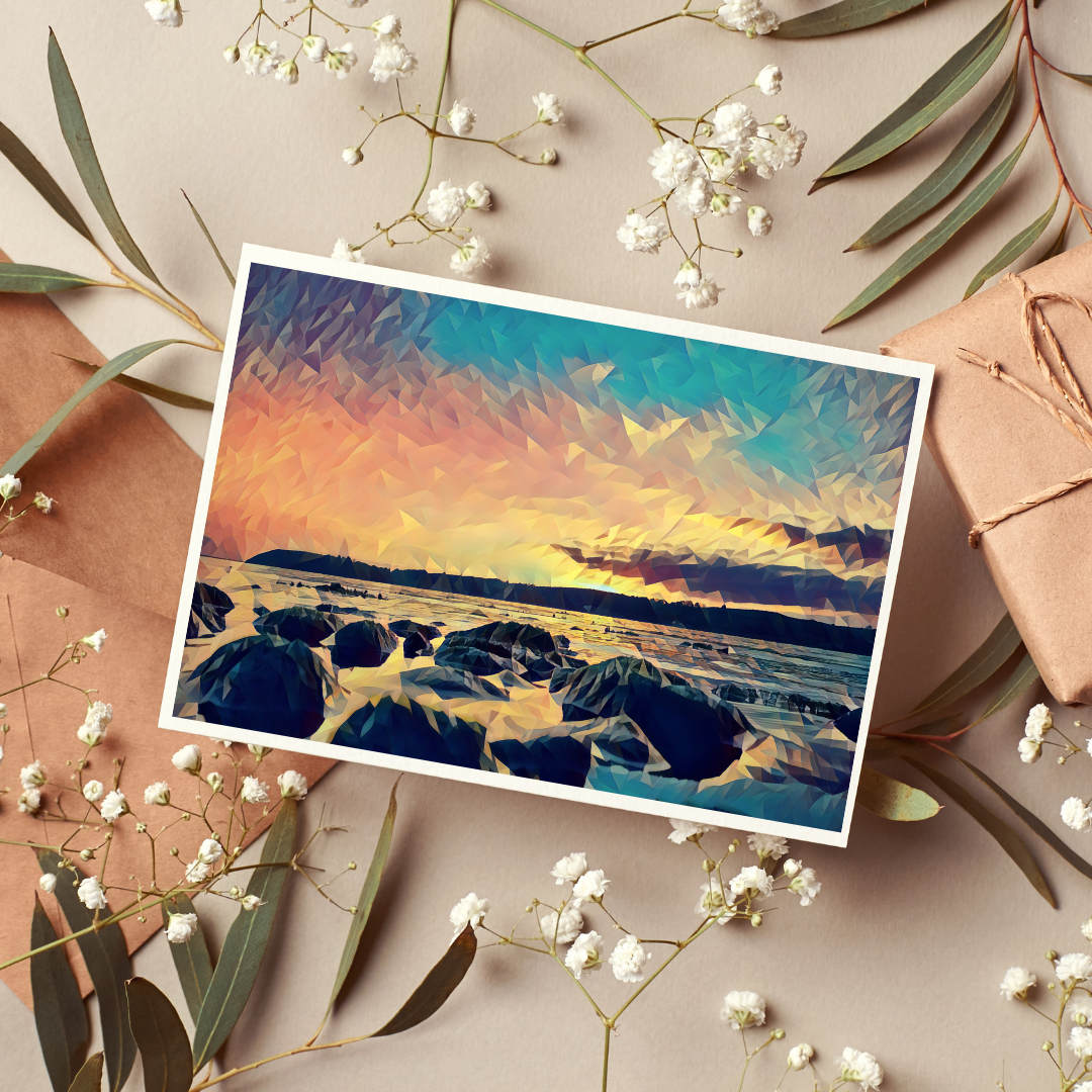 Marmalade Sky Retro Greeting Card (Blank)