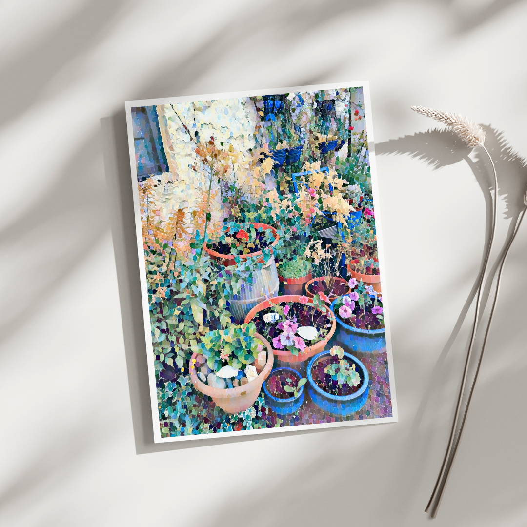 Outside Garden Greeting Card (Blank)