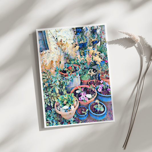 Outside Garden Greeting Card (Blank)